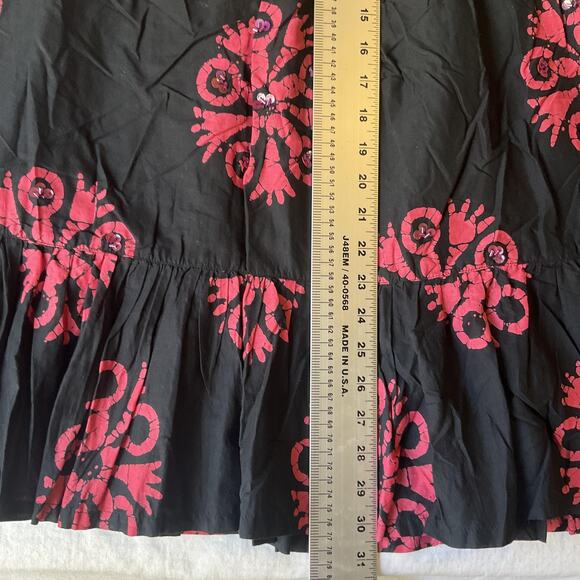 Moda International Women Dress M Black Floral Strapless A-Line - Picture 7 of 7